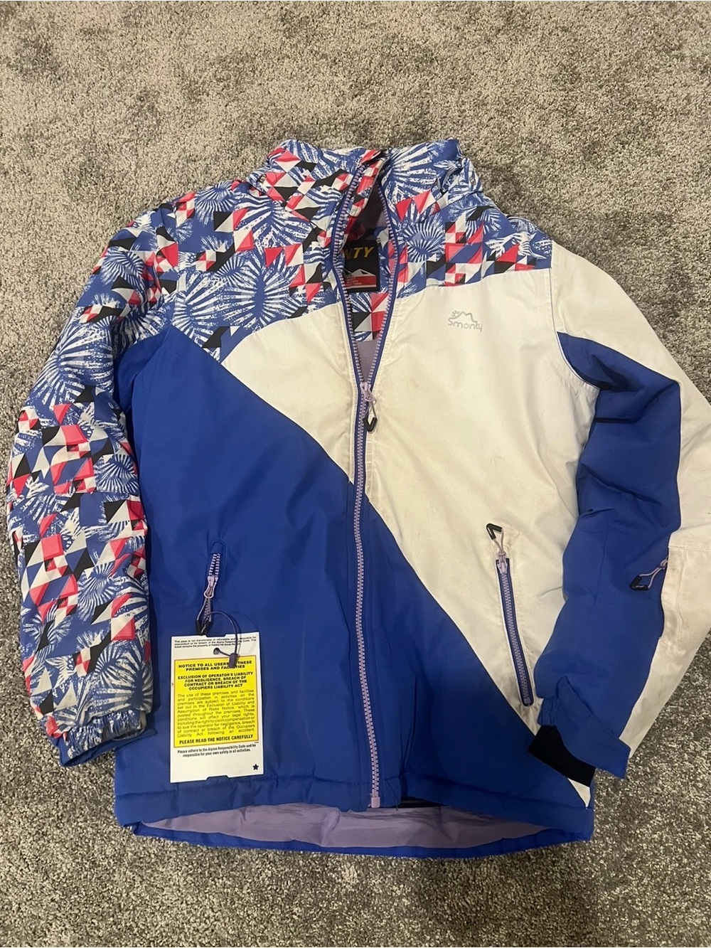 Girls' Blue & White Snow Suit
